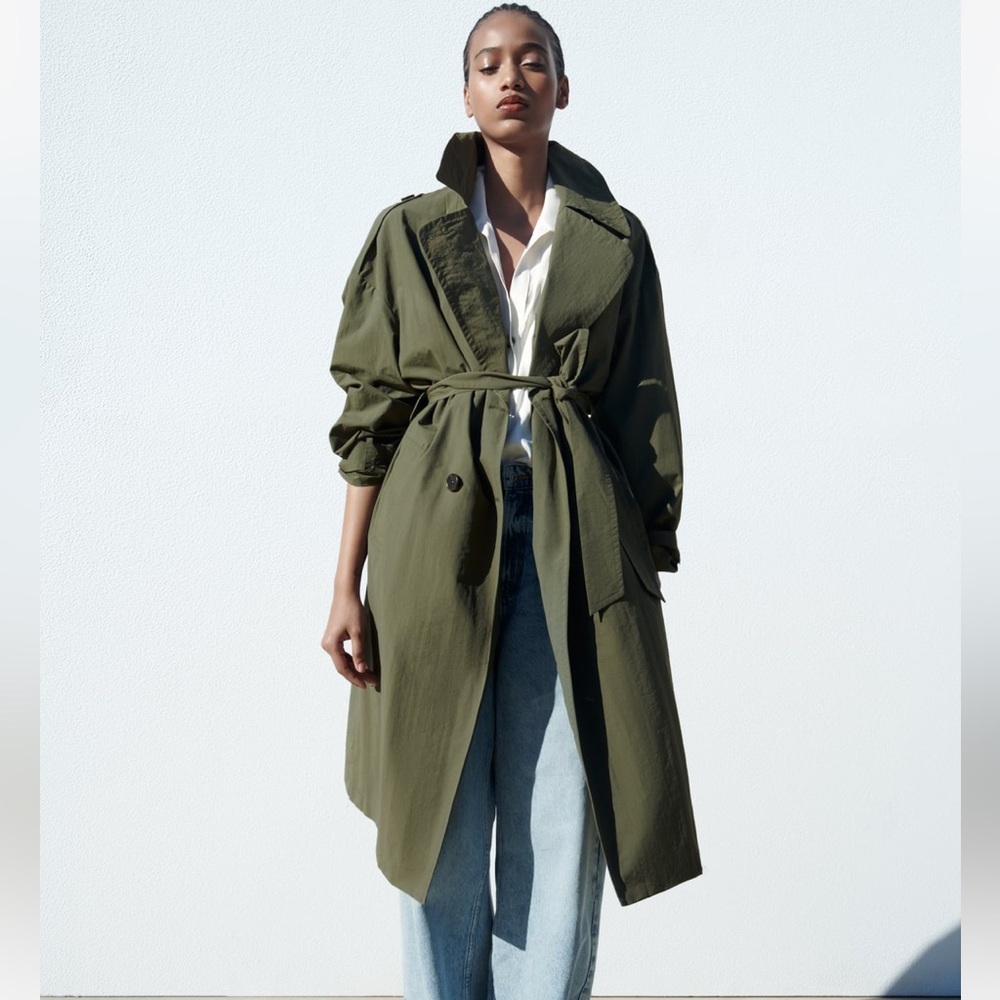 Olive Green Trench Coat
